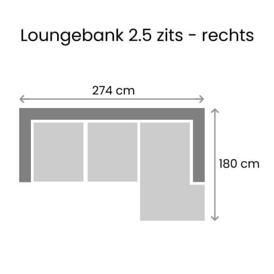 Angela - Loungebank 2.5 Zits - Rechts
