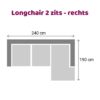 Zitzz Leola - Loungebank - 2-zits - rechts