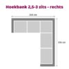 Vettel - Hoekbank 2,5-3 zits rechts