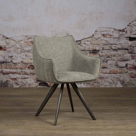 Tower Living Fauteuil Riviera Stof BREGO 09 MIDDLE GREY Sfeerfoto
