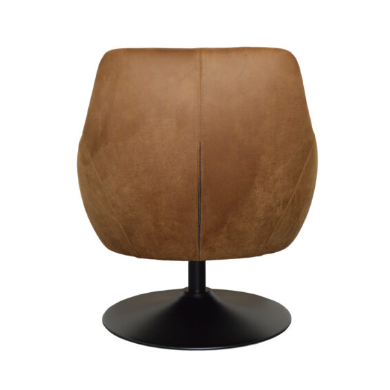 Fauteuil Azura - Eco Leer Bull 28 Cognac - Achteraanzicht