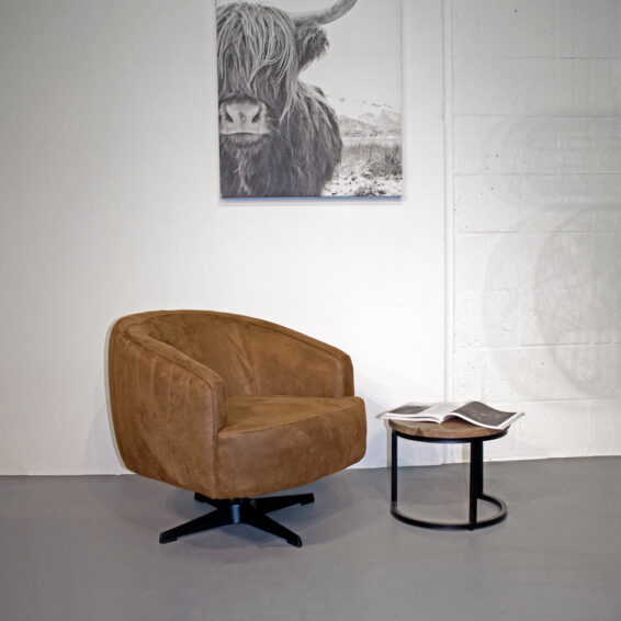 Fauteuil Macone - Eco-leer Bull 28 Cognac - Sfeerfoto