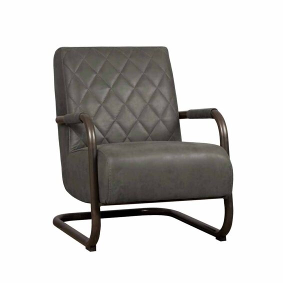 Tower-Living-Fauteuil-Civo-Leer-Bull-Anthracite