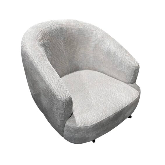Fauteuil Macone - Stof Toch Ivory 02 Vooraanzicht Schuin