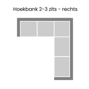 Hoekbank 2-3 zits - rechts